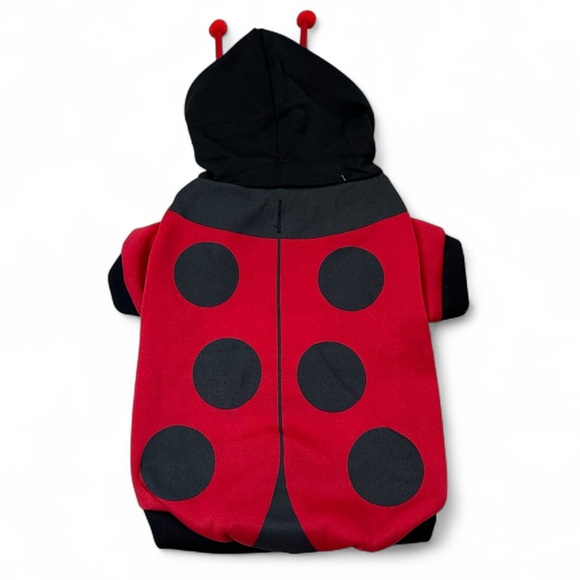 Ladybug Dog Halloween Costume Size Medium NWT Hoodie Pet Puppy Red - Picture 1 of 6